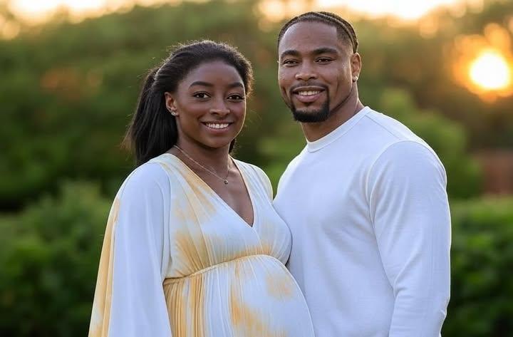 Breaking News: Olympic Gymnast Simone Biles and NFL Player Jonathan Owens Announce Their Pregnancy with a Heartwarming, Picture-Perfect Photoshoot Showcasing Biles’ Growing Baby Bump