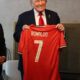 Cristiano Ronaldo just gifted President Donald Trump a signed Portugal national team jersey, with the message: “To President Donald J. Trump, Play for Peace,” 😇 see more blow,