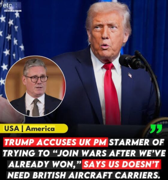 GREAT BERATIN': President Trump slams U.K. Prime Minister Keir Starmer, says he's not interested in help from people who "join wars after we've already won."..see more